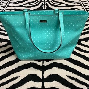 Kate Spade Jules Grant Street Grainy Vinyl
Turquoise & White Polka Dot Tote
